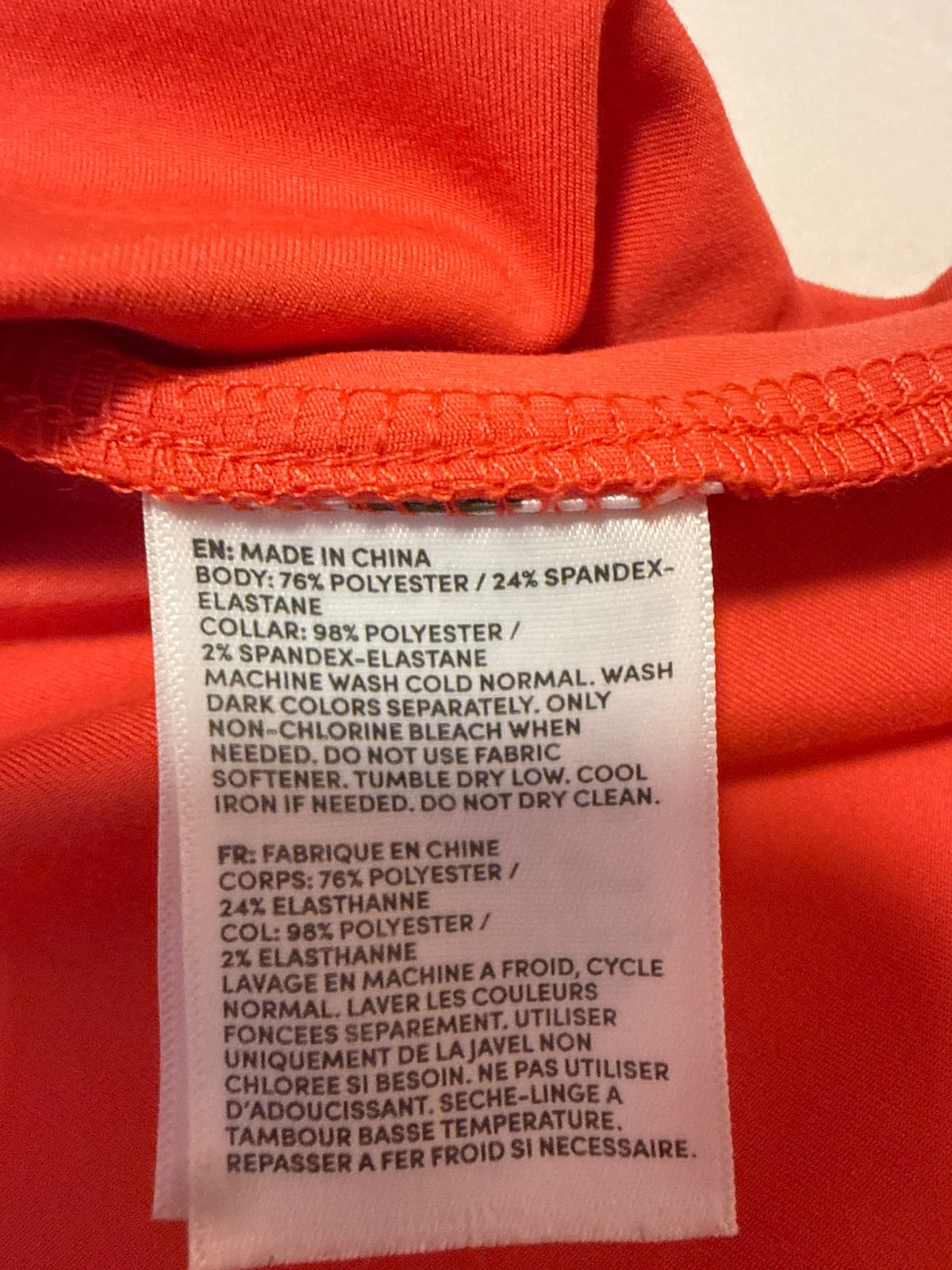 Care and fabric label