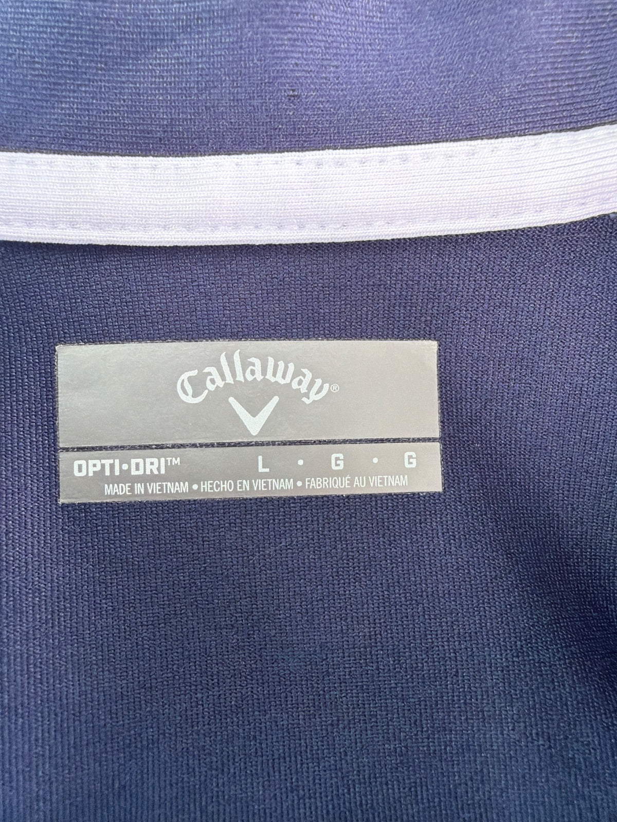 Callaway Opti-Dri label, size L