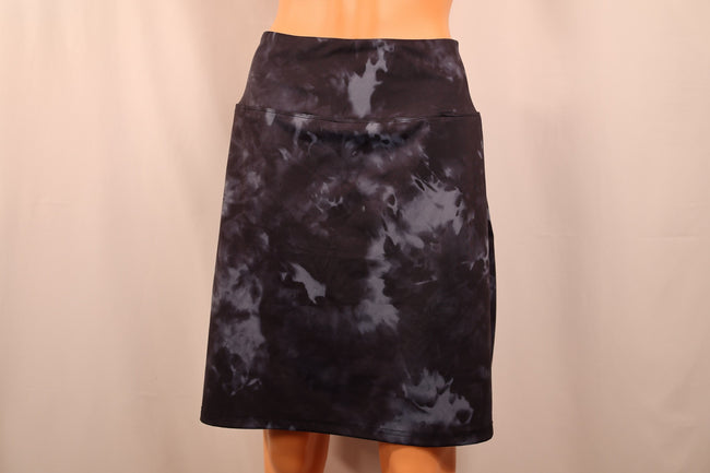 Santiny Skort, Navy and Gray Tie-Dye, Size 3XL