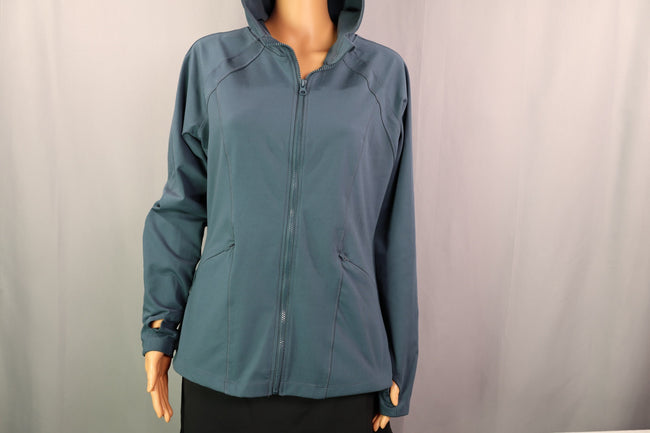Spyder Hooded Full-Zip Jacket, Slate Blue-Gray, Size L
