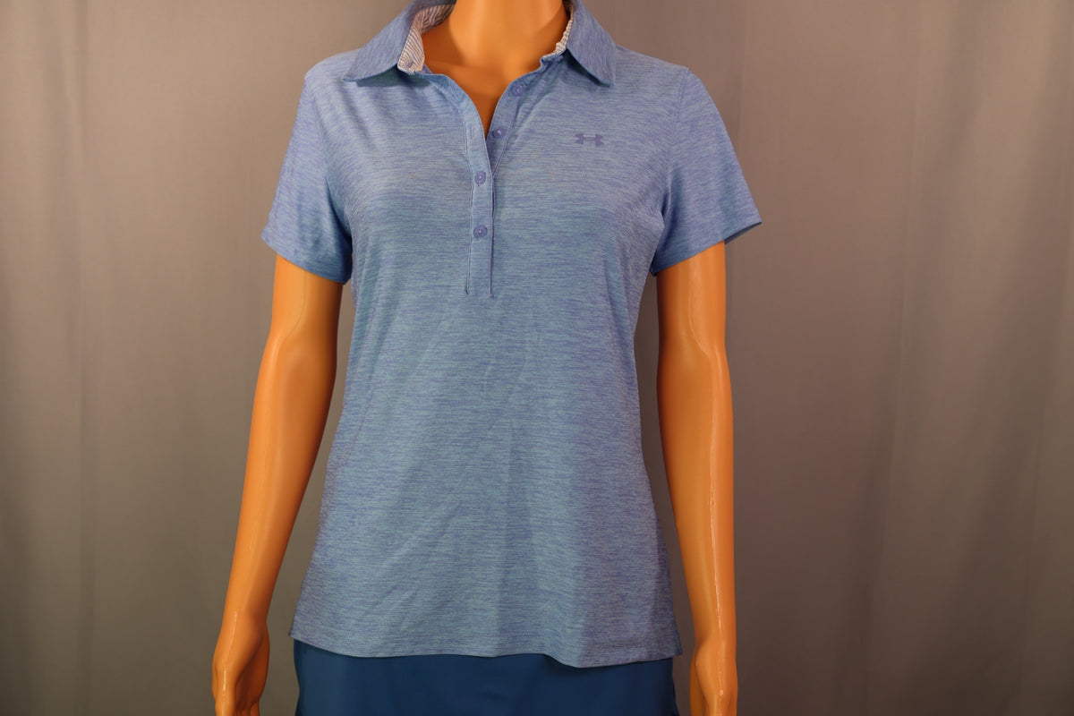 Under Armour Polo, Blue heather, front