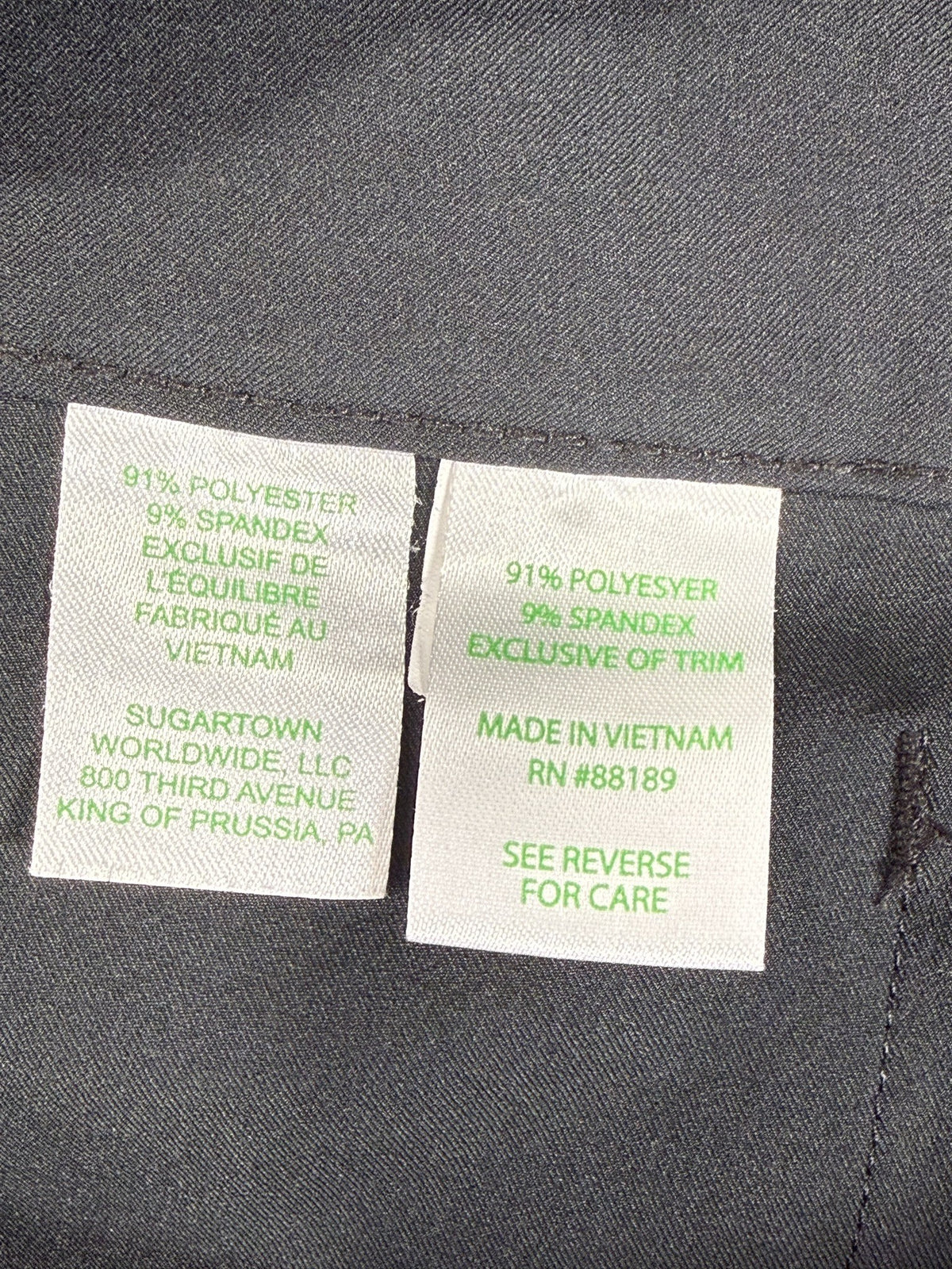 Lilly Pulitzer Pants care and fabric label