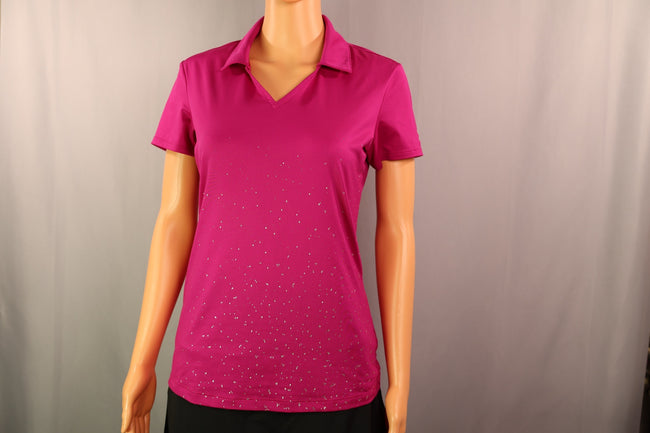 Under Armour Short-Sleeve Polo, Magenta, Size S