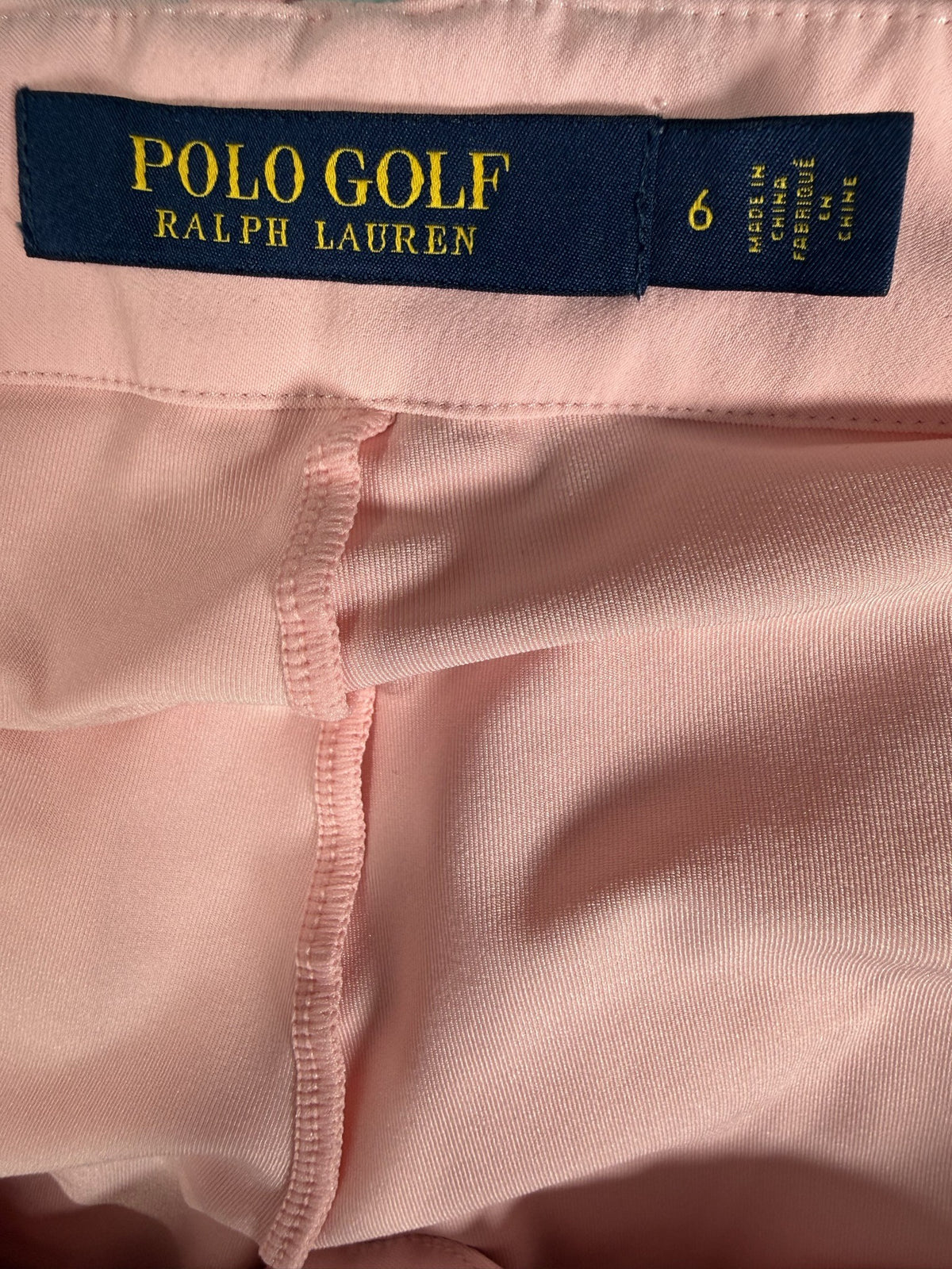 Polo Golf Ralph Lauren Skort brand and size label