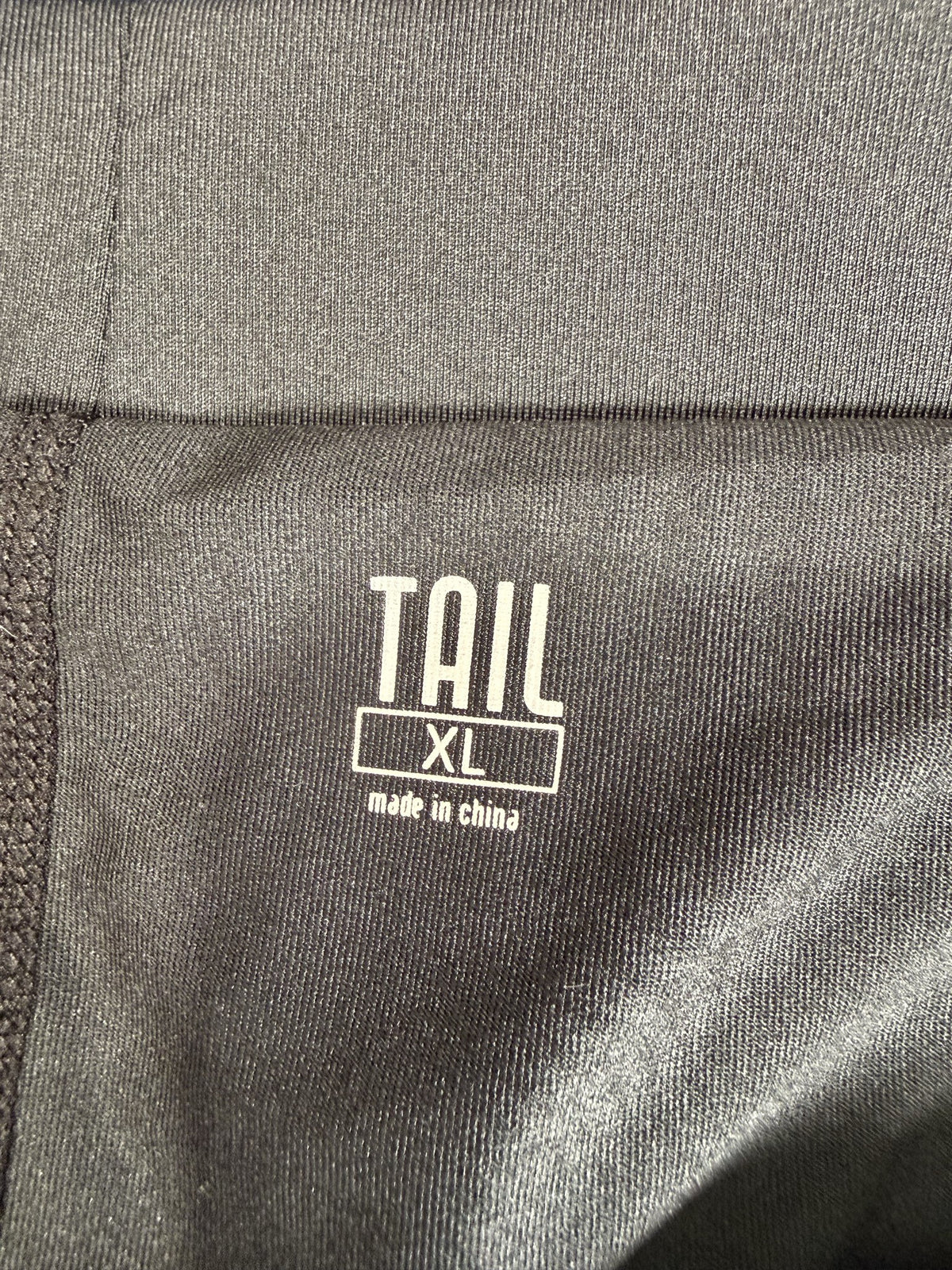Tail Skort brand and size label