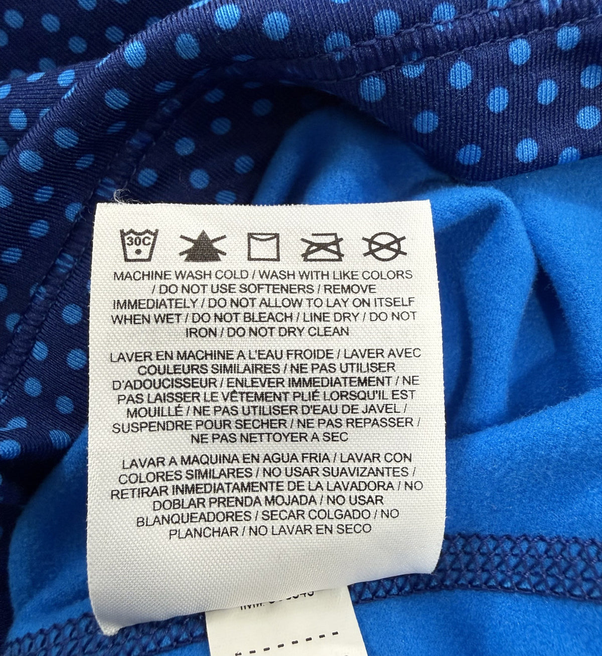 Nike Long-Sleeve Half-Zip care and fabric label