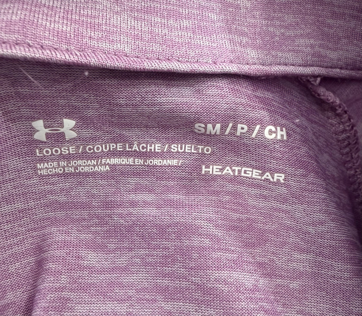 Under Armour Long-Sleeve Half-Zip brand and size label
