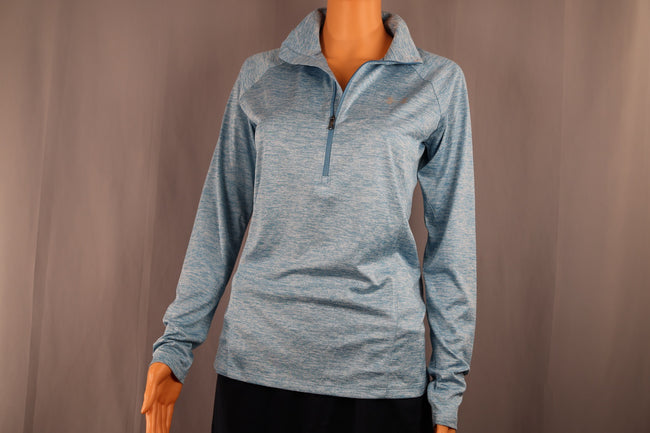 Under Armour Long-Sleeve Half-Zip, Blue Gray Heather, Size S