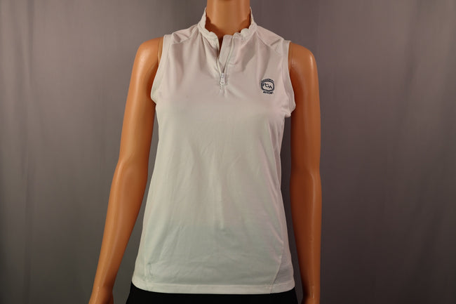 Ralph Lauren RLX Sleeveless Quarter-Zip, White, Size XS