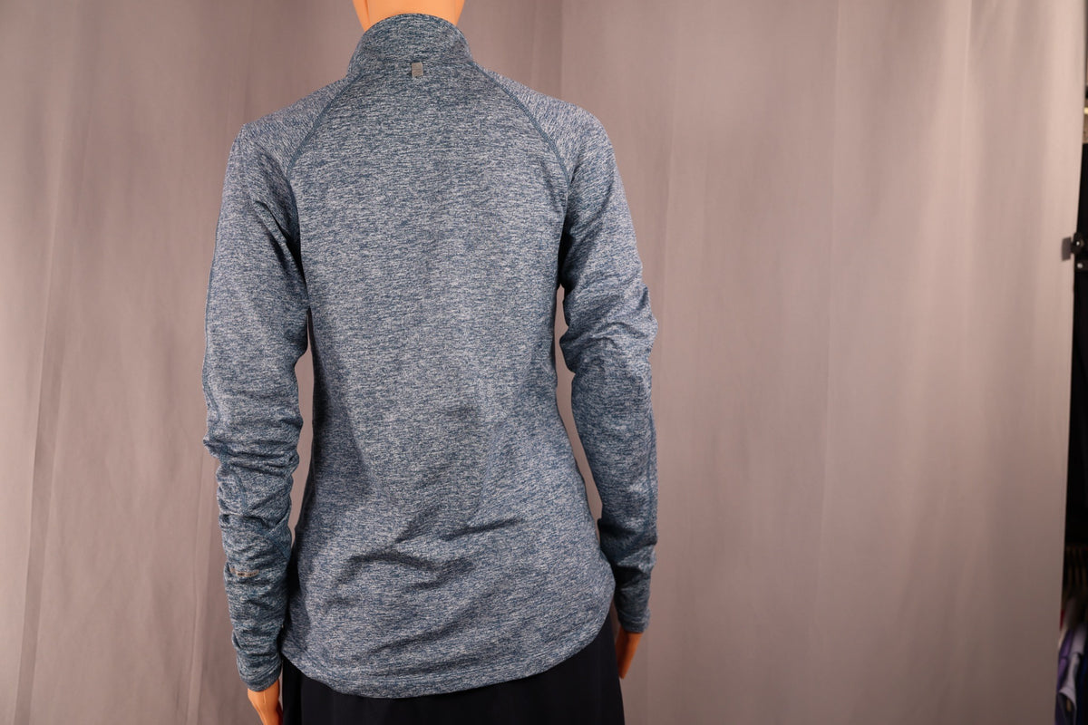 Nike Long-Sleeve Half-Zip, Navy Heather, back