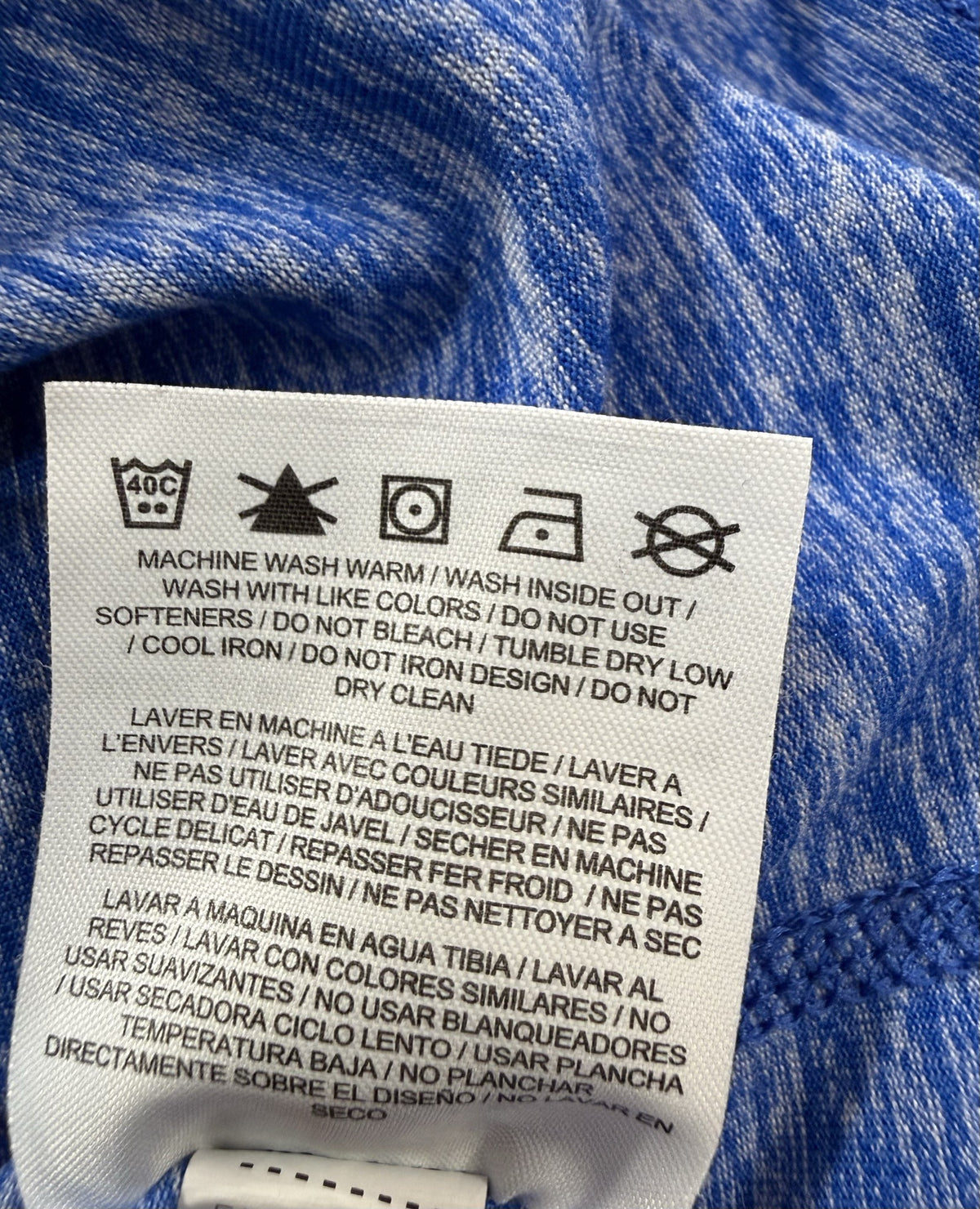 Nike Long-Sleeve Half-Zip care and fabric label