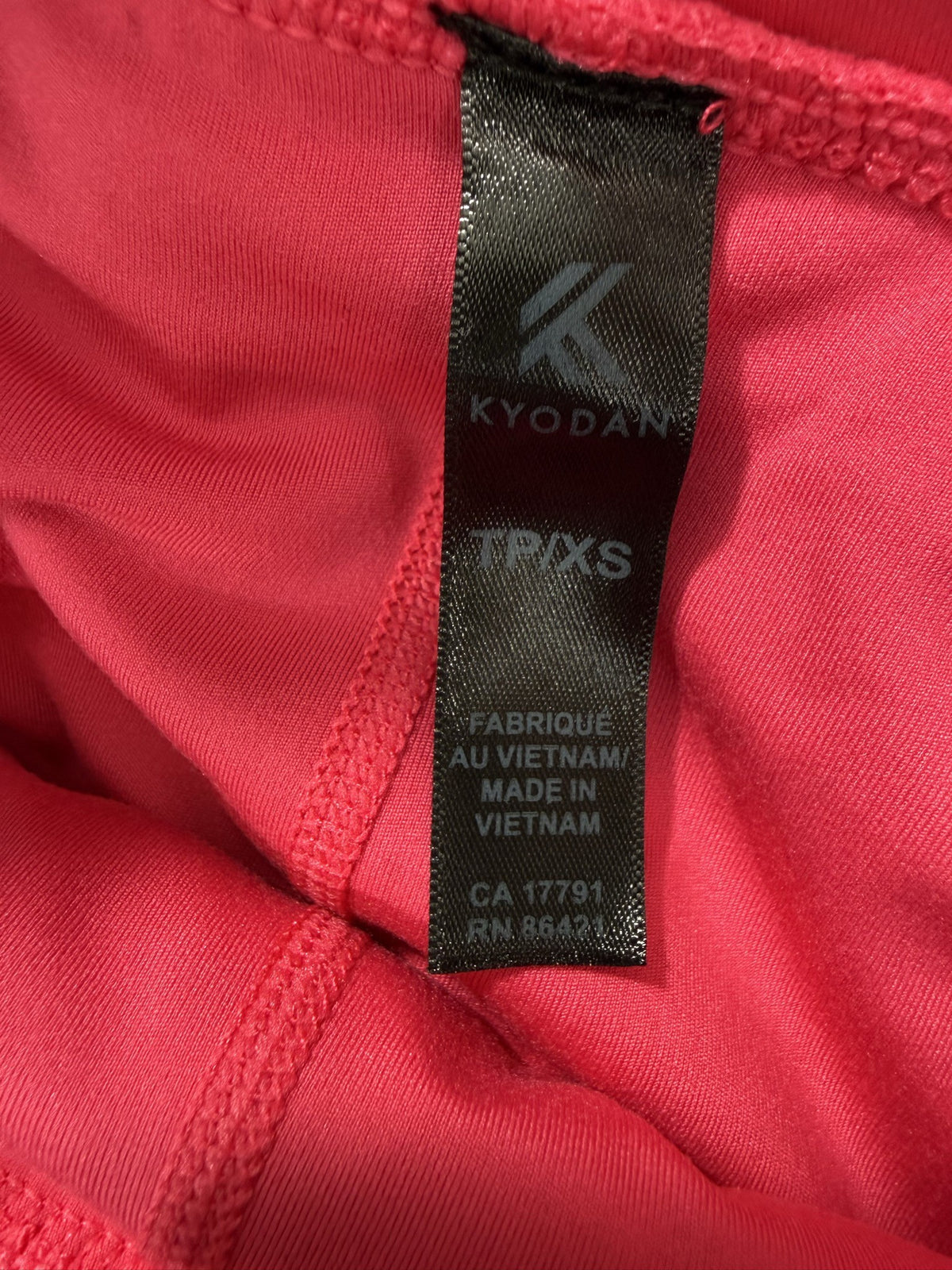 Kyodan Skort brand and size label