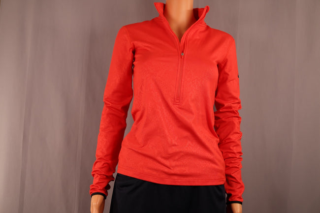 Nike Long-Sleeve Half-Zip, Red, Size S