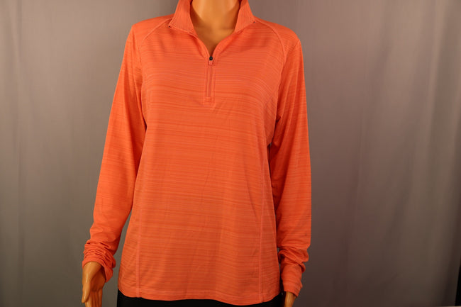 Callaway Long-Sleeve Quarter-Zip, Orange, Size L
