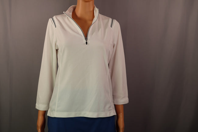 EP Pro Long-Sleeve Quarter-Zip, White, Size M