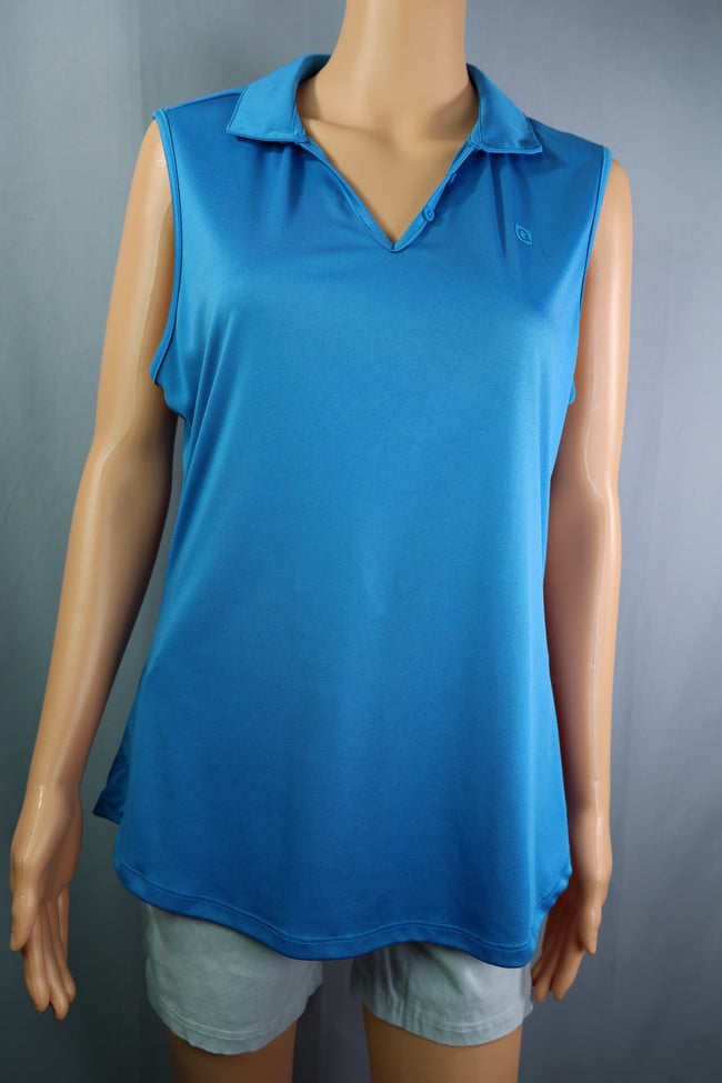 CGC Sports Sleeveless Polo, Teal, Size XL