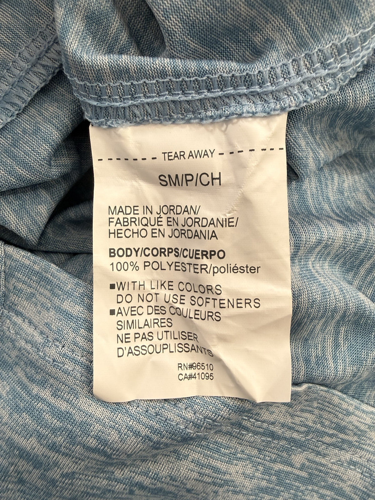 Under Armour Long-Sleeve Half-Zip care and fabric label
