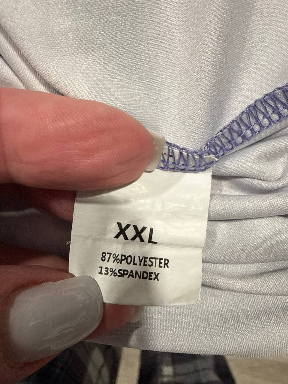 LURANEE Short-Sleeve Quarter-Zip brand and size label