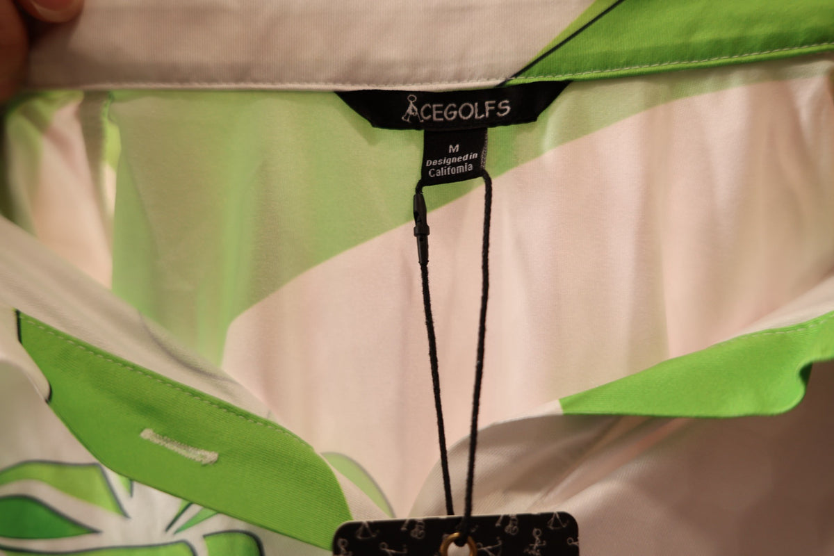 ACEGOLFS Sleeveless Polo brand and size label