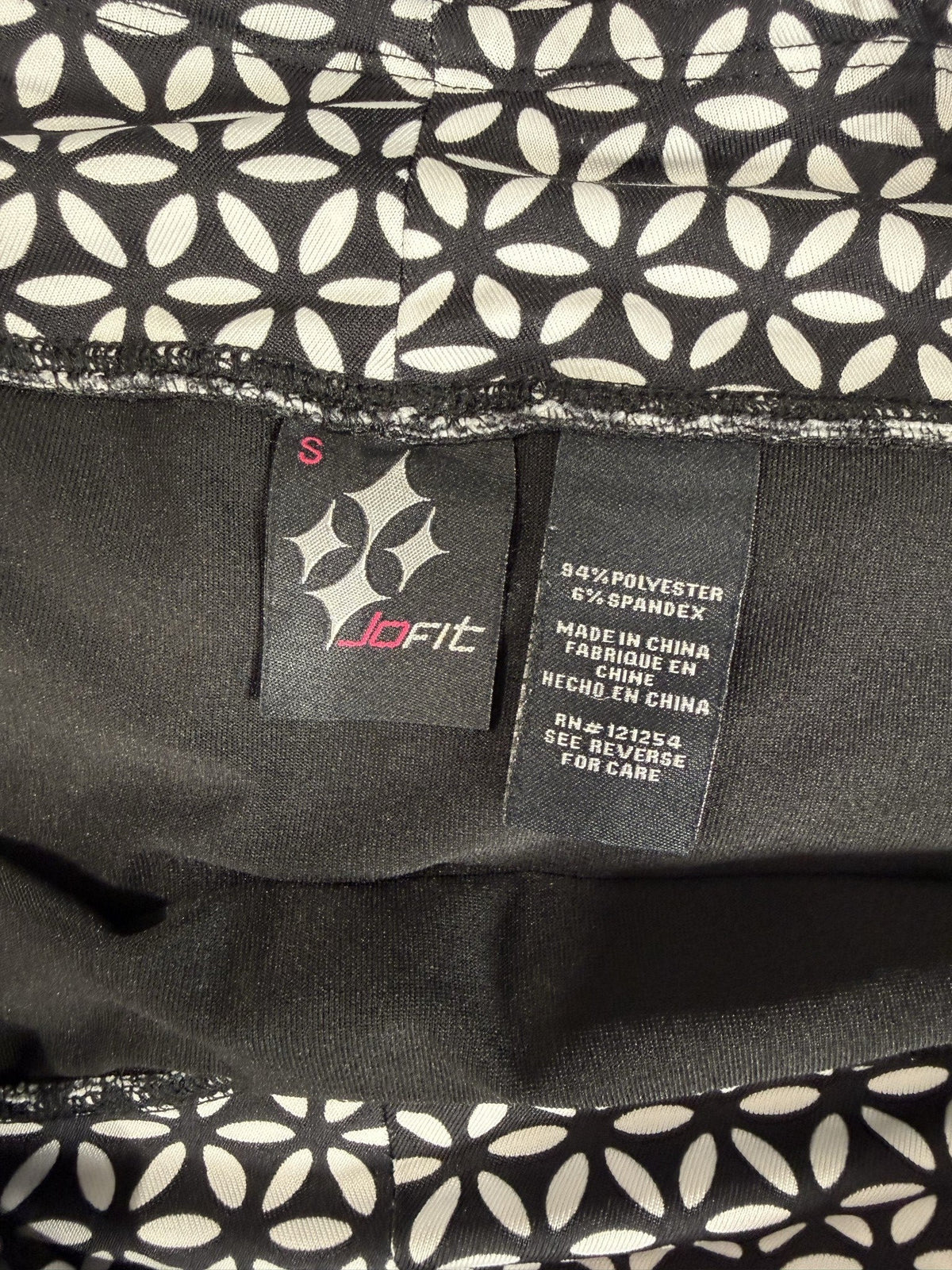 Jofit Skort brand and size label