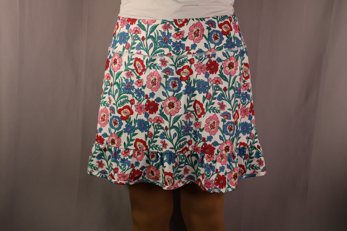 Vineyard Vines Skort, White Floral Print, back