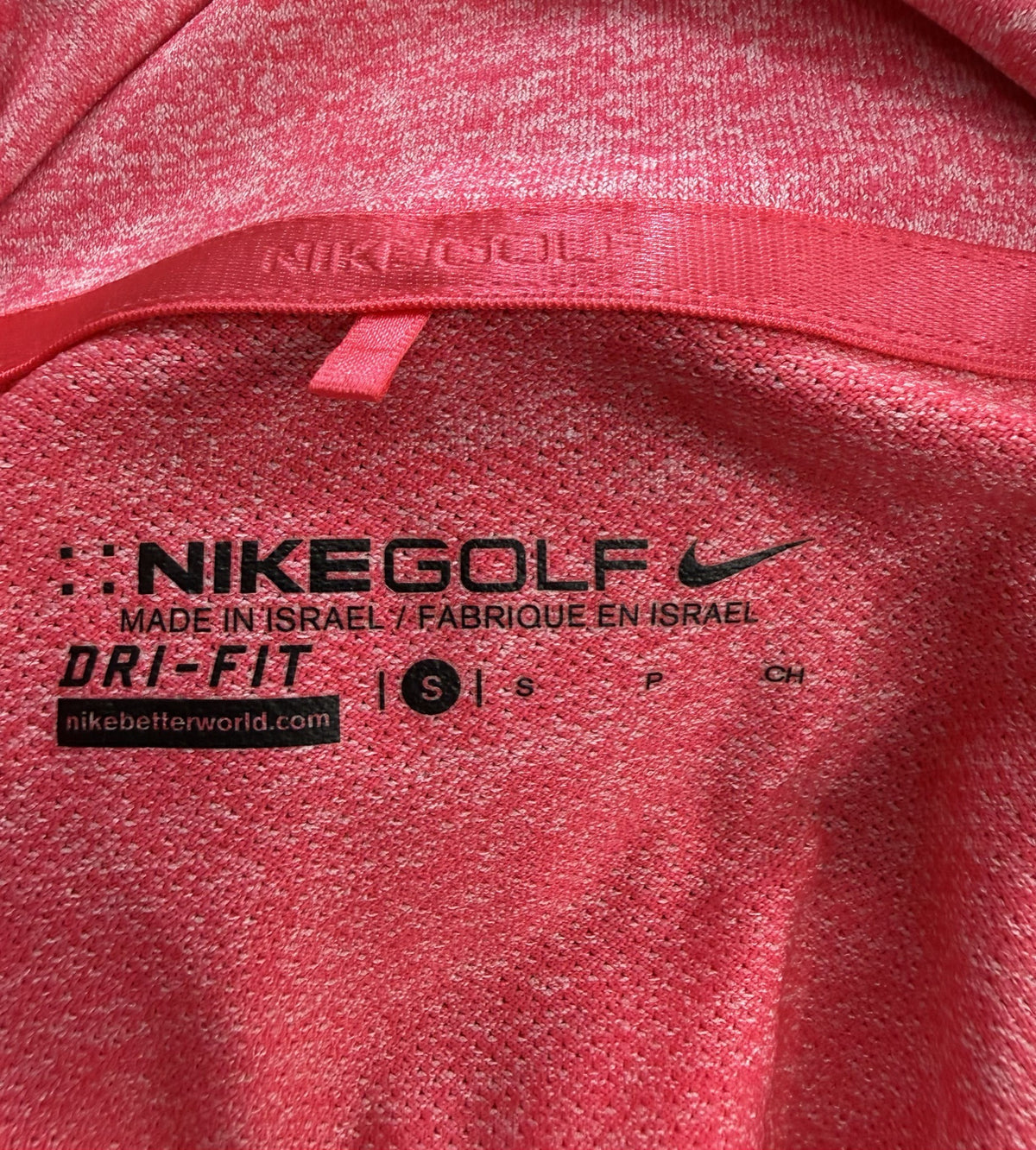 Nike Long-Sleeve Half-Zip brand and size label