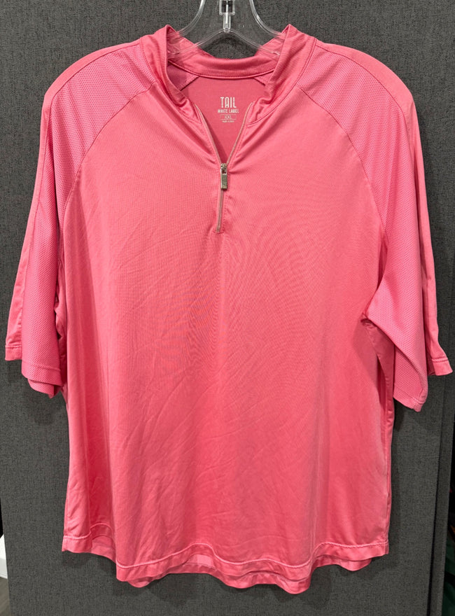 Tail Quarter Zip, Coral, Size 2XL