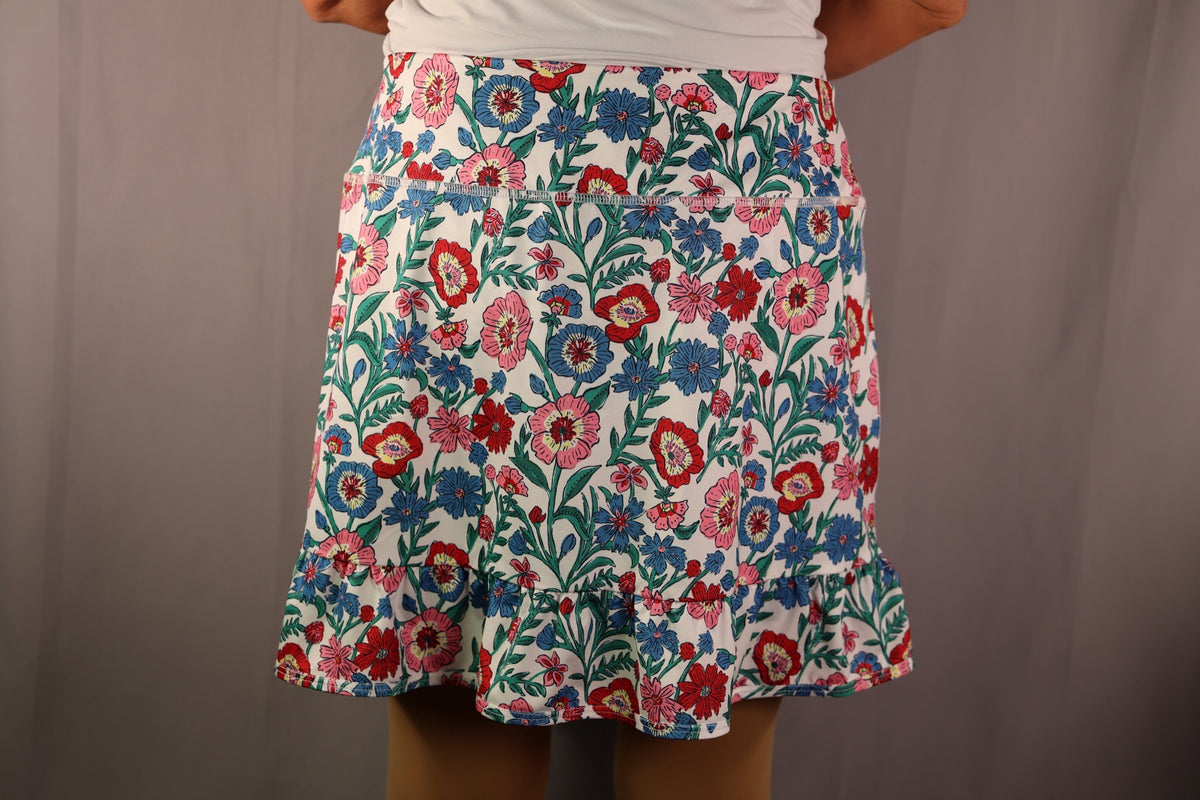Vineyard Vines Skort, White Floral Print, front