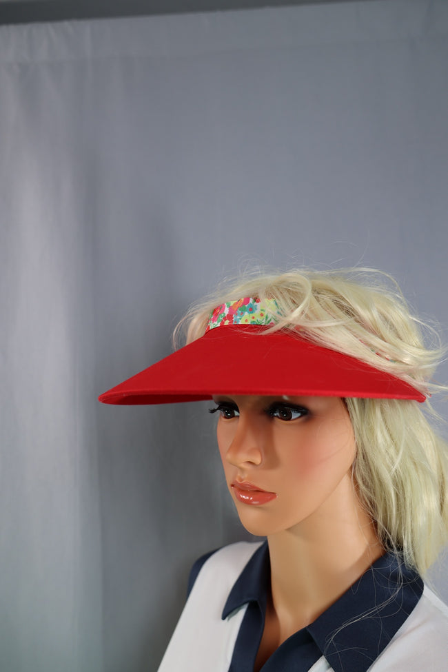 Visor-Versa Visor, Red, Size Adjustable