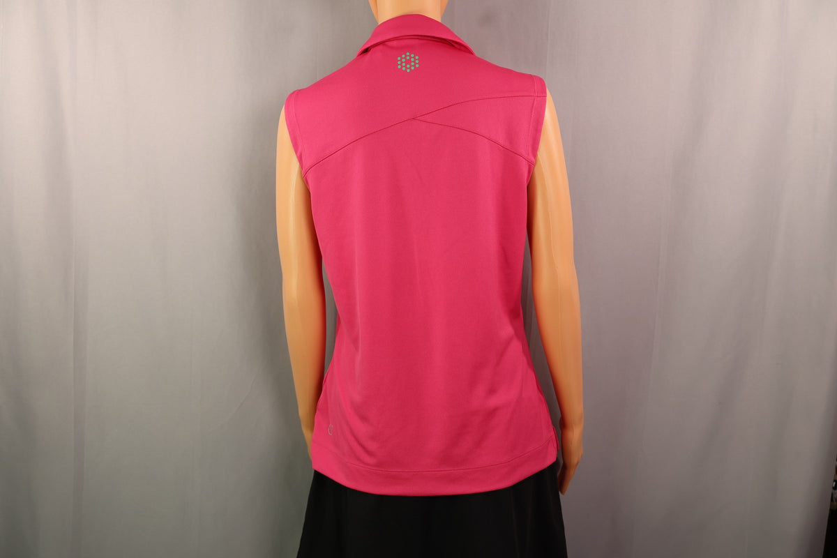 Puma Sleeveless Polo, Pink, back