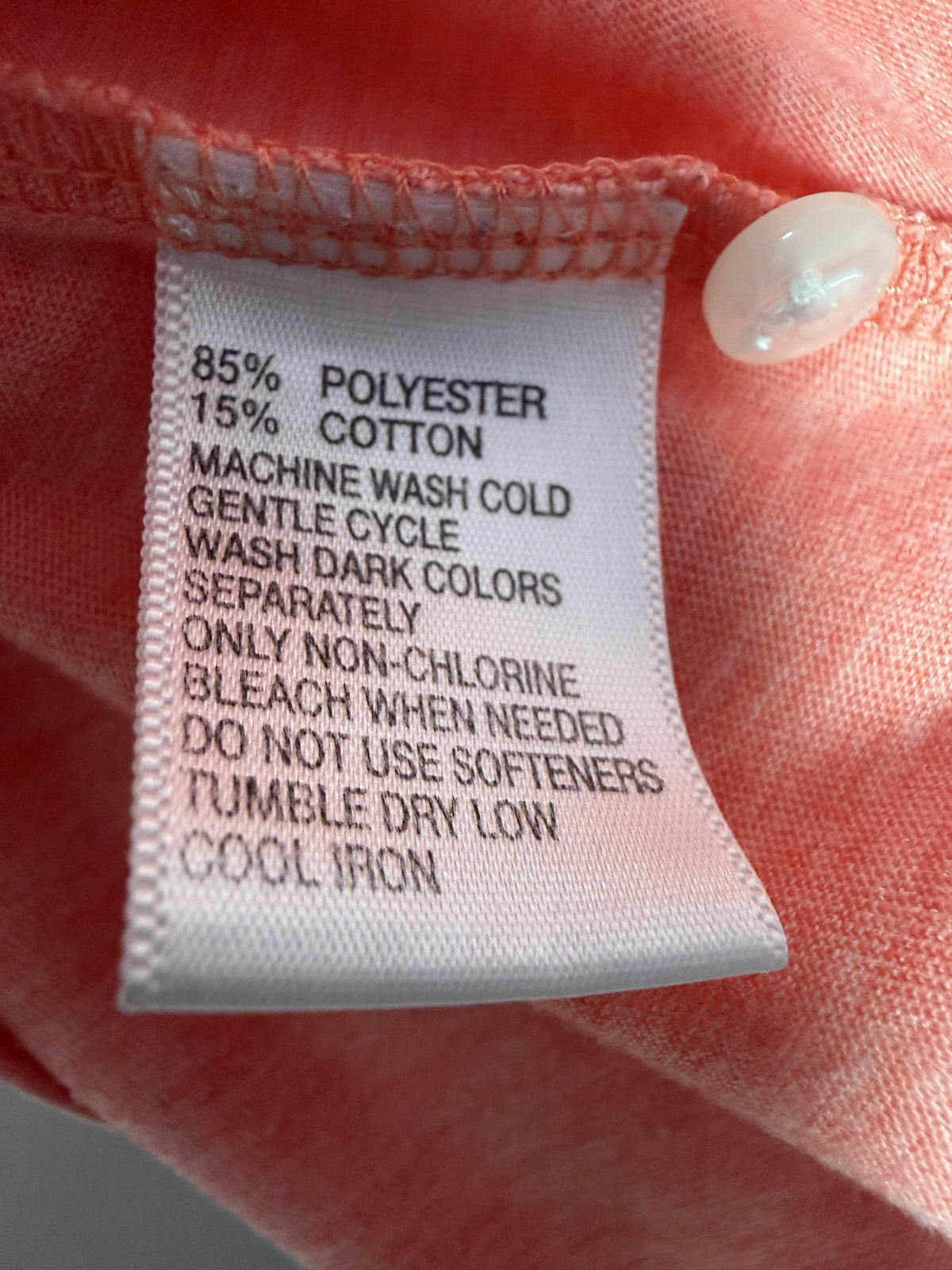 Greg Norman Polo care and fabric label