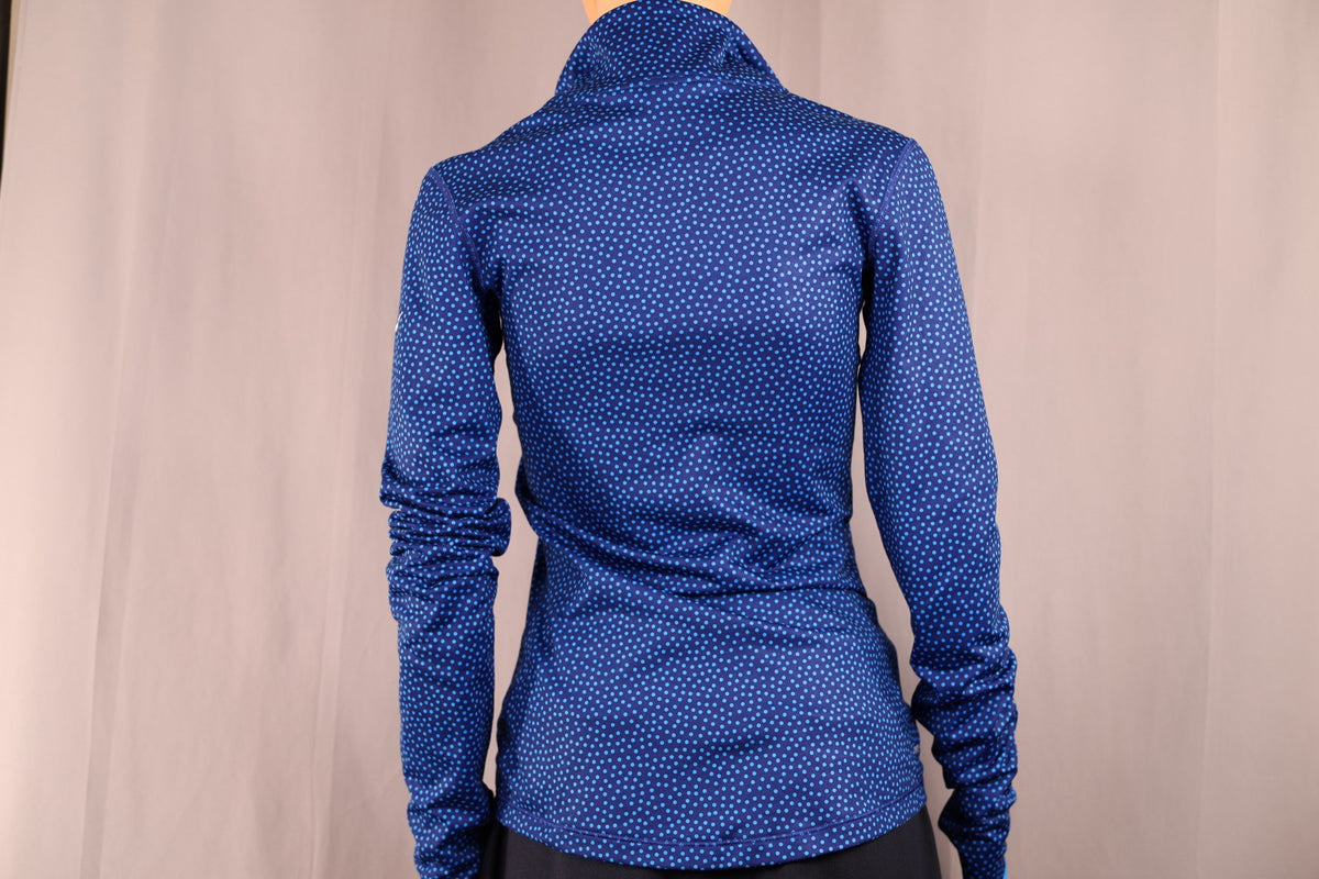Nike Long-Sleeve Half-Zip, Royal Blue Dot Print, back