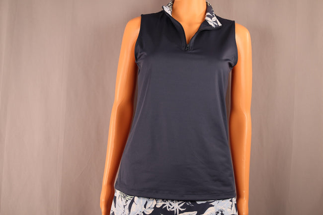 Tommy Bahama Sleeveless Quarter-Zip, Navy, Size S