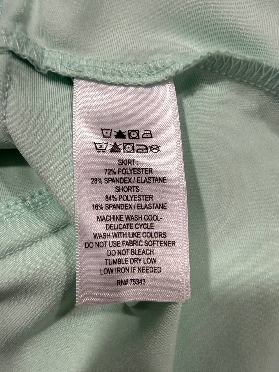 Tommy Bahama Skort care and fabric label