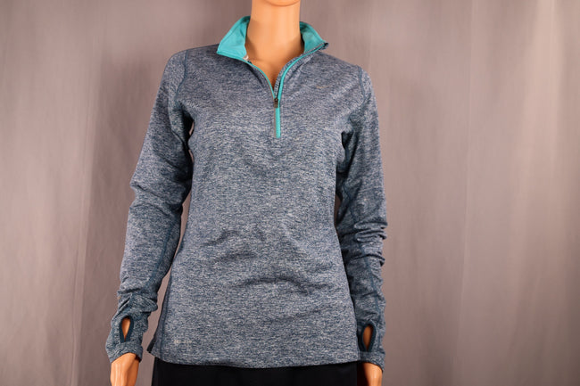 Nike Long-Sleeve Half-Zip, Navy Heather, Size S