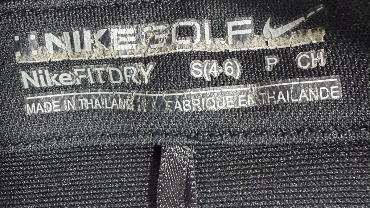 Nike Golf Polo brand and size label