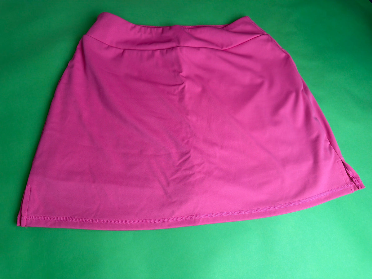 LouKeith pink golf skort, back