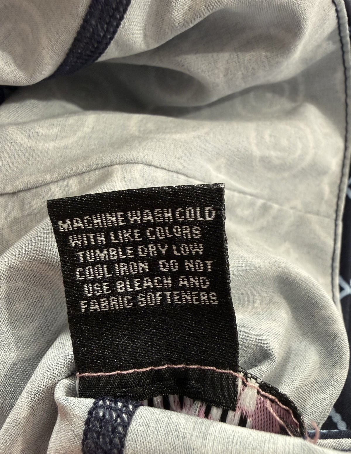 Golftini Skort care and fabric label