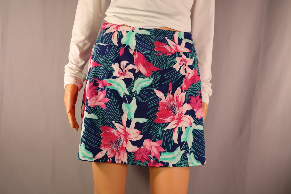 Tommy Bahama Skort, Navy Tropical Floral, front
