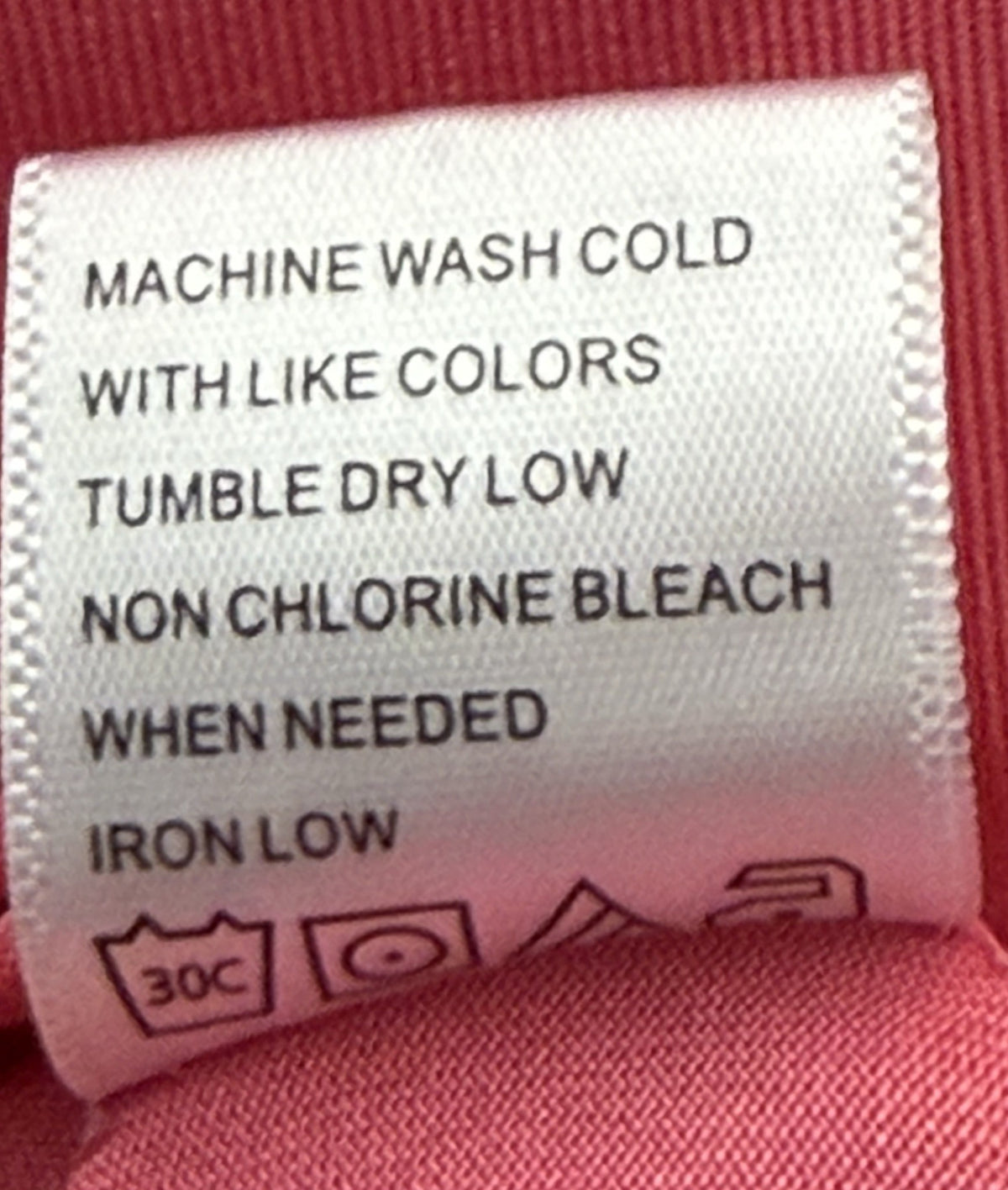 Tail Short-Sleeve Mock-Zip care and fabric label