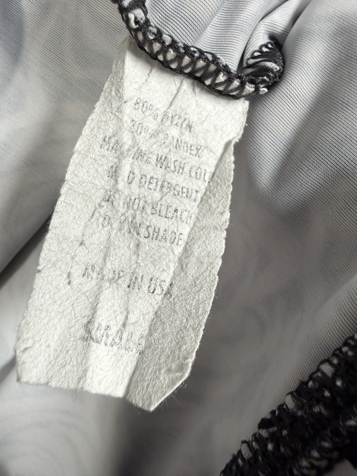 Spunkwear Skort care and fabric label