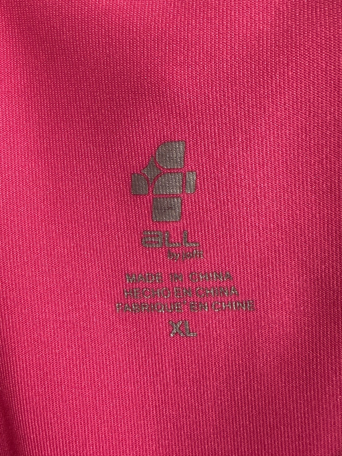 Jofit Short-Sleeve Quarter-Zip Polo brand and size label
