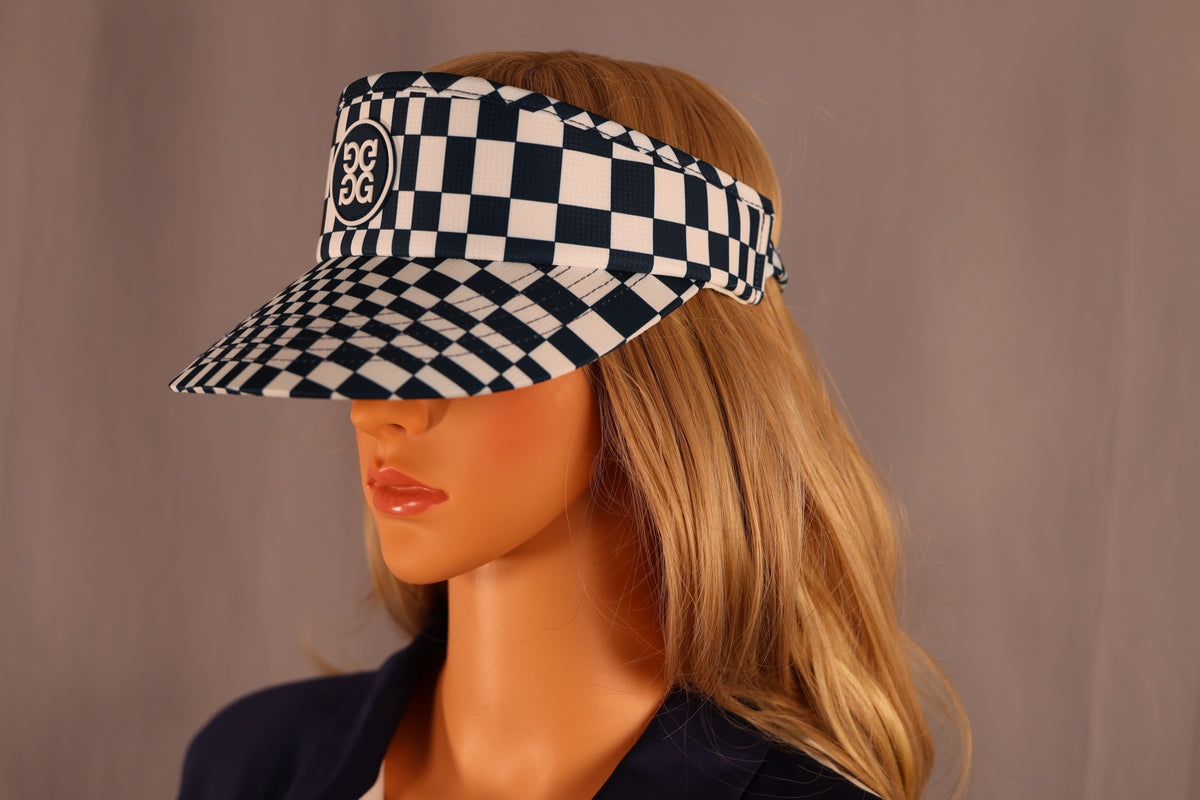 G/FORE Visor, Navy and White Checkered, back