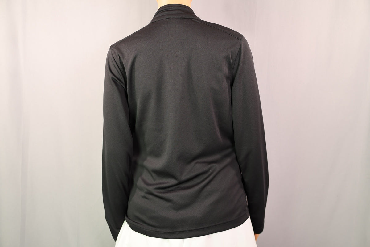 XDS by Daily Sports Long-Sleeve Quarter-Zip, Black/pink dot print, back