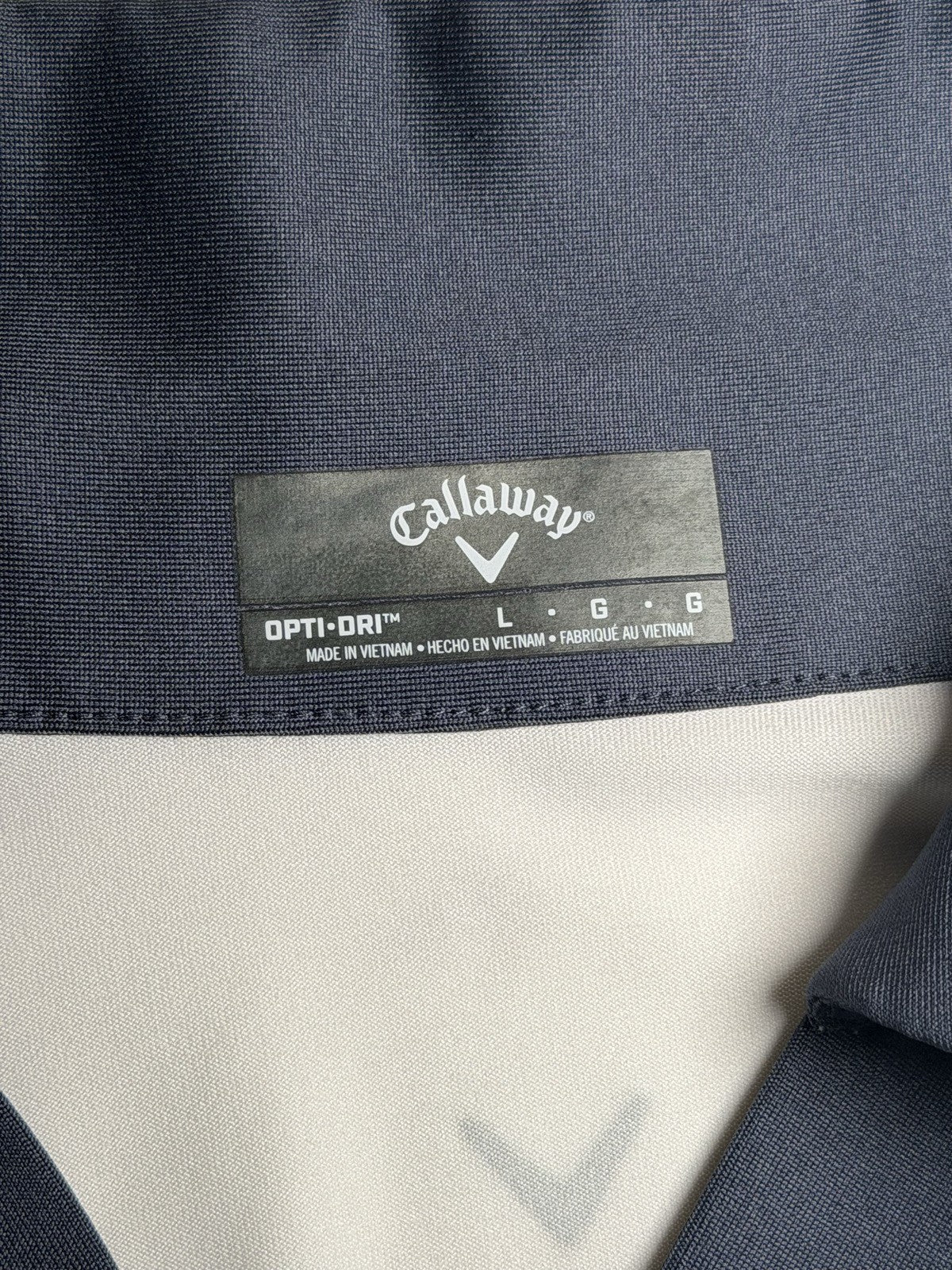 Callaway brand and size label