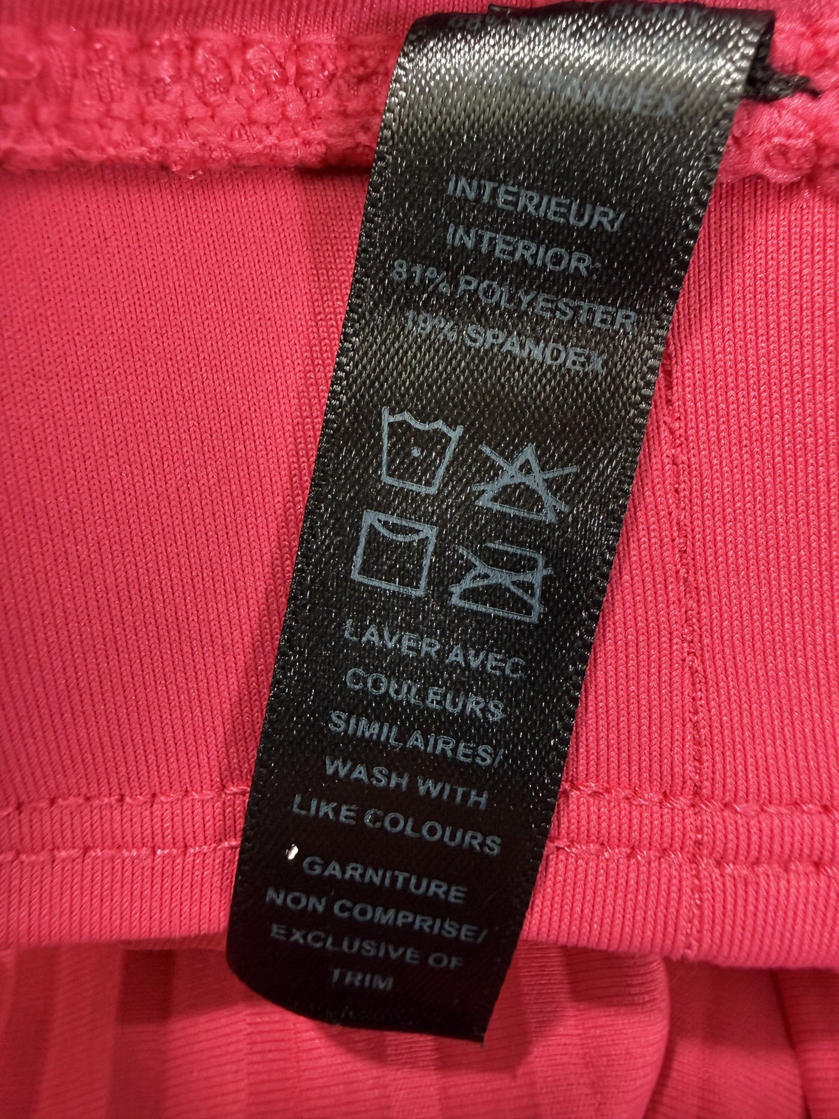 Kyodan Skort care and fabric label