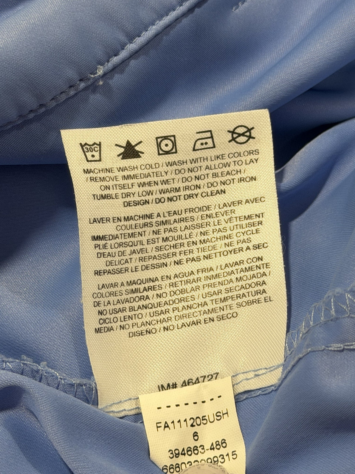 Nike Skort - care label