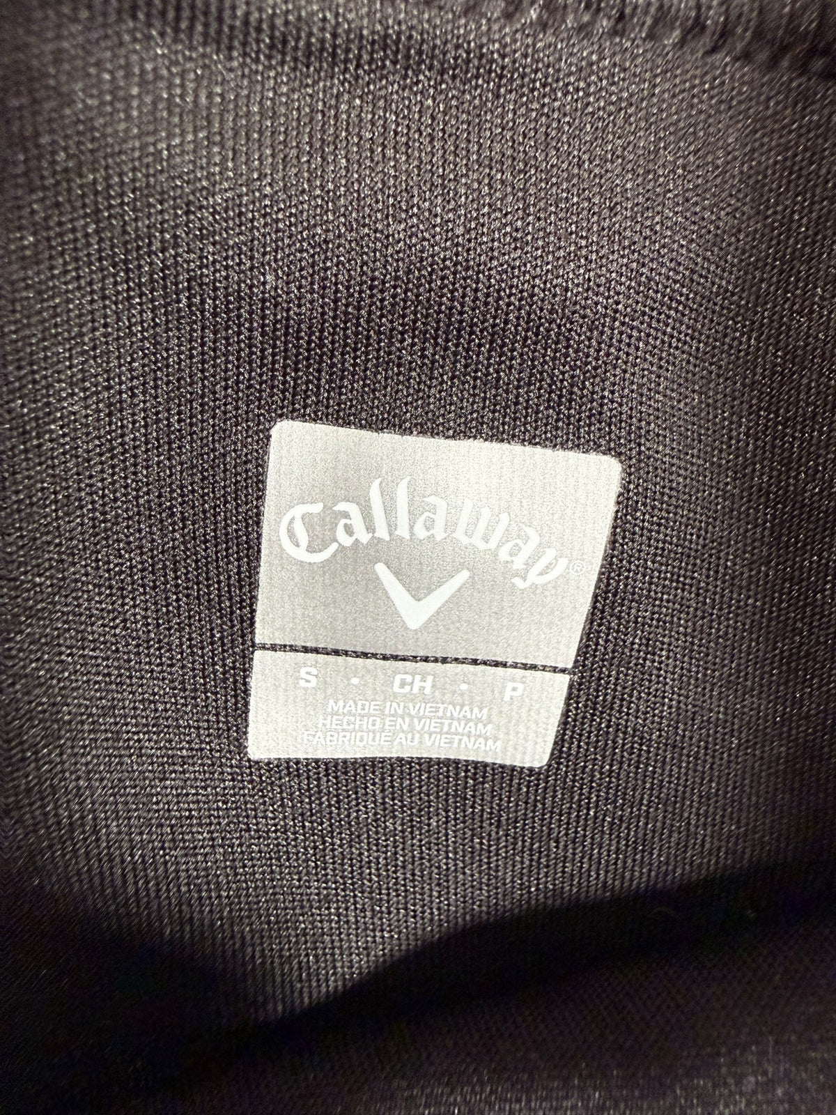Callaway Skort brand and size label