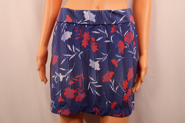 EP New York Skort, Navy Floral Stripe Print, Size S