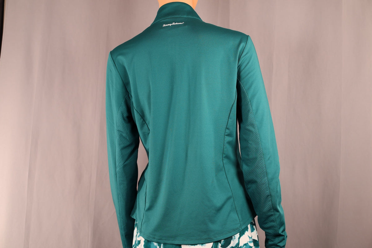 Tommy Bahama Long-Sleeve Quarter-Zip, Teal, back